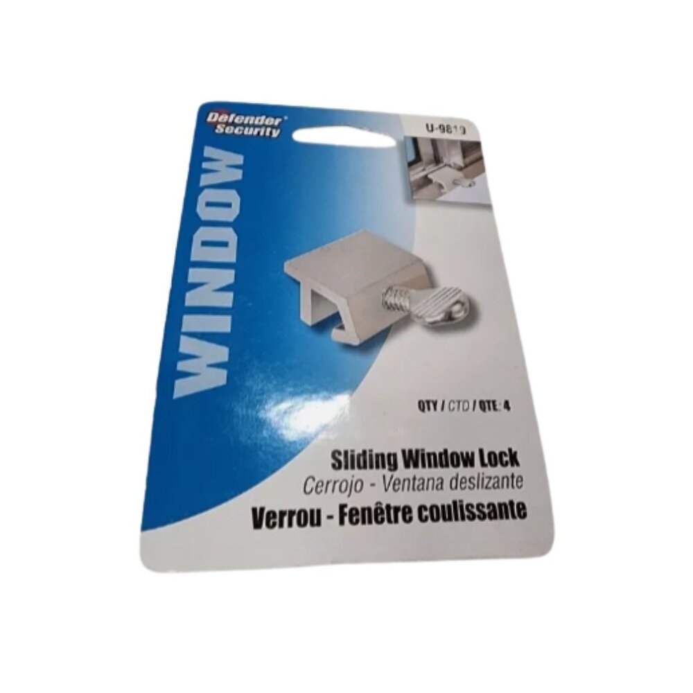 NEW-Defender Security - Sliding Window Lock - QTY: 8 - Model# U-9819-2PK